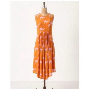 Anthropologie Charlotte Taylor Camel Dress